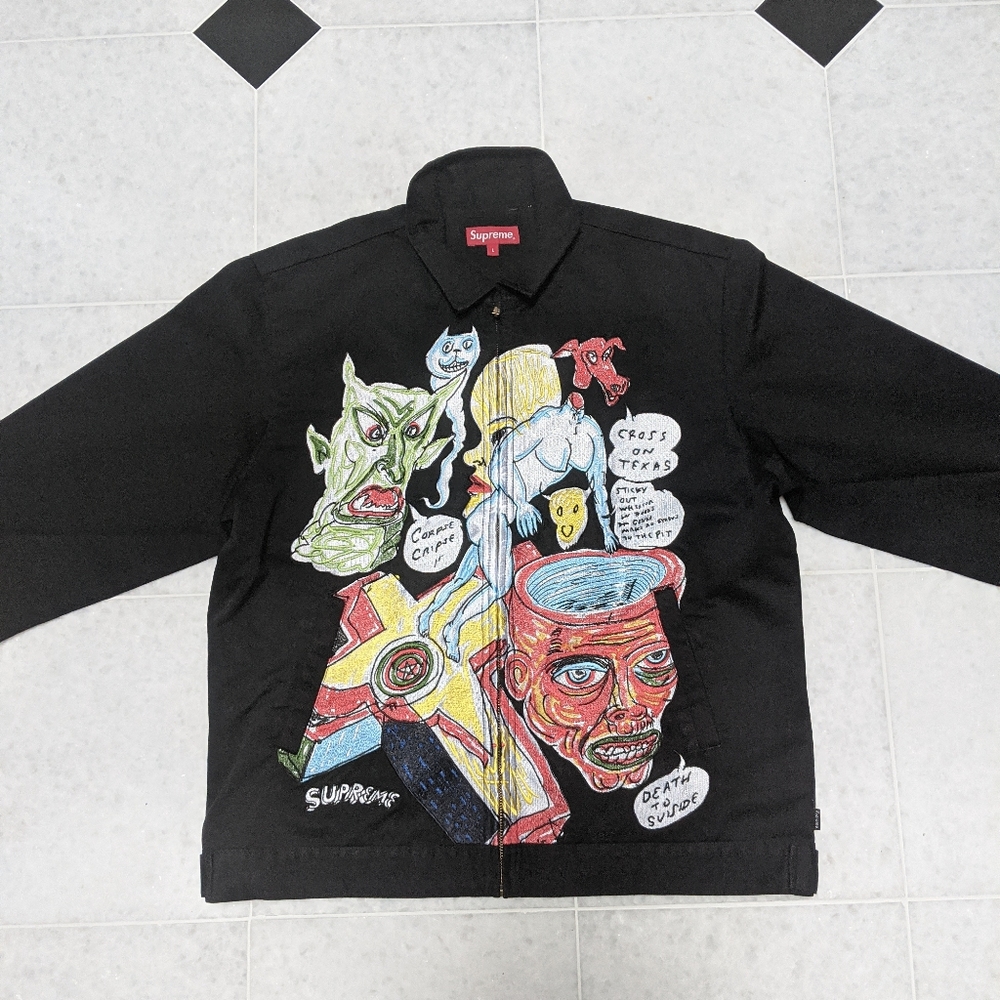 (SOLD) Supreme Daniel Johnston Embroidered Work
